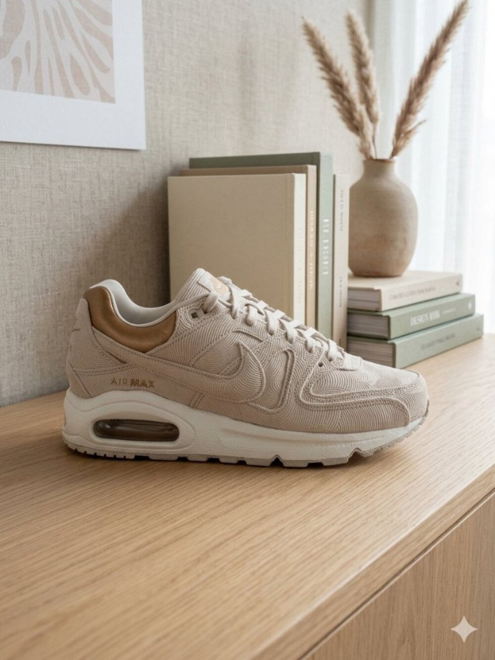 Nike 718896-009 Air Max Command PRM, Gunma Gray Heather, Metallic Golden Tan